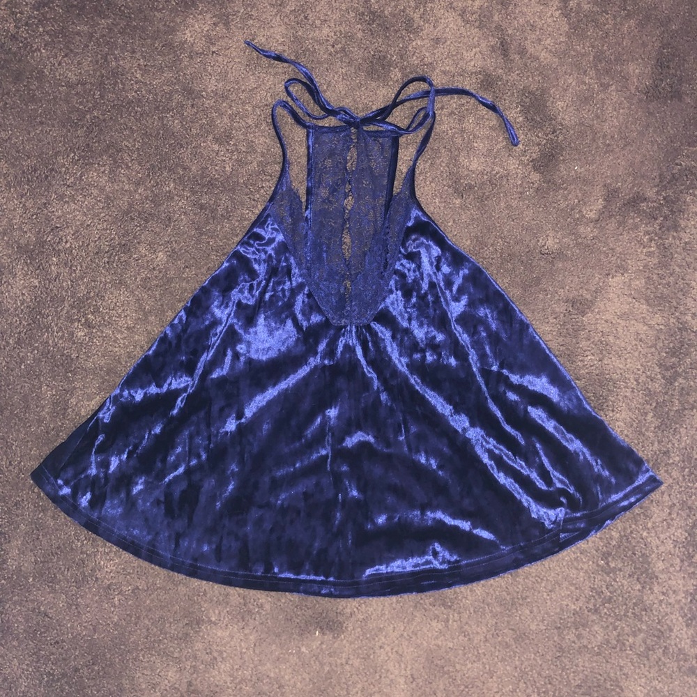 Velvet Royal Blue Nightout Blouse